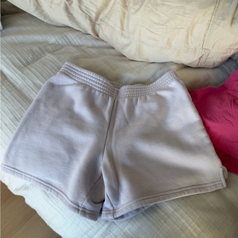 TNA Lavender Plush Athletic Lounge Shorts